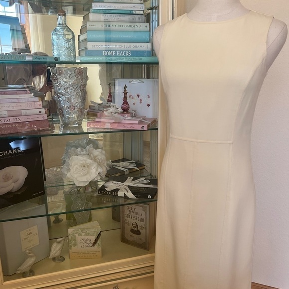 NWOT Giorgio’s Palm Beach made in Italy Virgin Wool Ivory Dress Size 40/10 - Picture 2 of 10